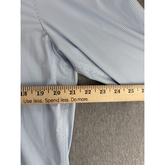 Aha Selected Mens XL Blue White Striped AA Stretch Commuter Long Sleeve NWT - Picture 5 of 10